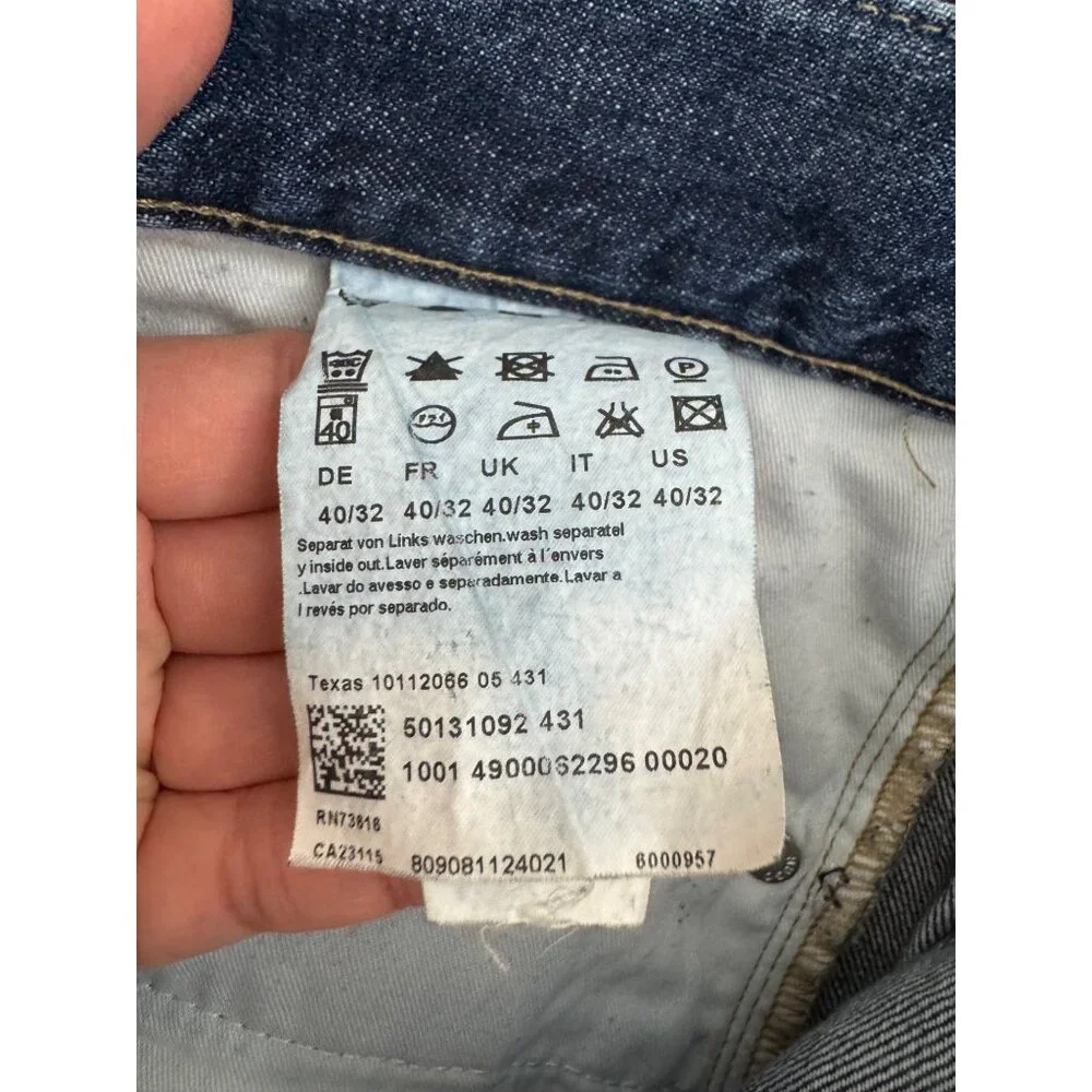 Hugo Boss Maine jeans mens straight leg relaxed‎ blue 90s sz 40x32